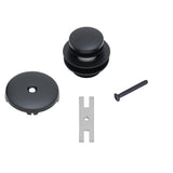 Premier Copper Products Tub Drain Trim and Single-Hole Overflow Cover for Bath Tubs - Matte Black, Brass, D-301BLK