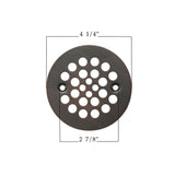 Premier Copper Products 4.25" Round Shower Drain Cover in Oil Rubbed Bronze, Brass, D-415ORB