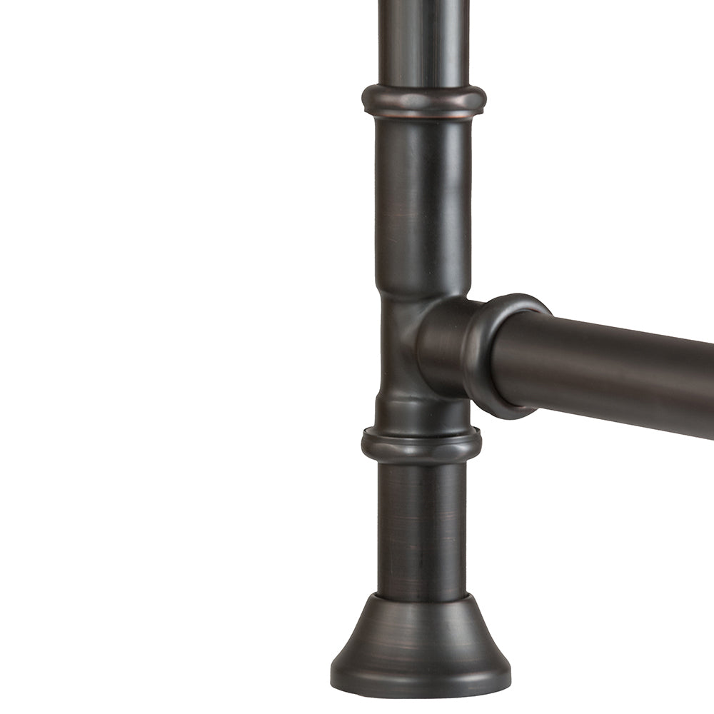 Premier Copper Products 67" Hammered Copper Double Slipper Bathtub with Rings and Overflow Holes and Drain Package, Oil Rubbed Bronze, BSP5_BTDR67DBOF