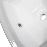 Nantucket Sinks Great Point 22.625" x 19.4375" Rectangular Drop In/Topmount Ceramic - Vitreous China ADA Bathroom Sink with Accessories, White, DI-2320-R1