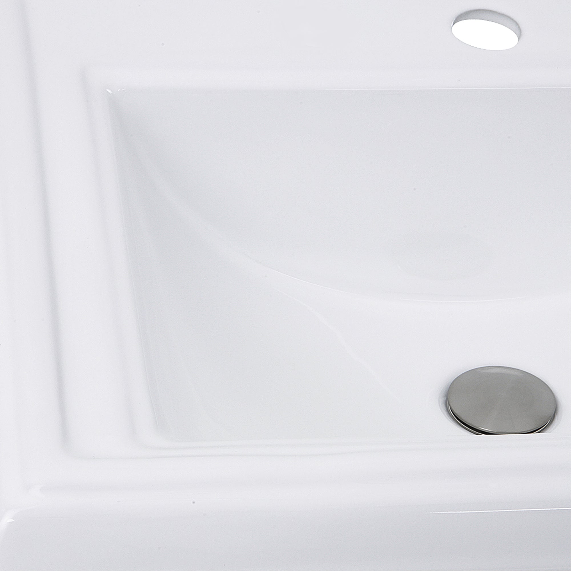 Nantucket Sinks Great Point 23" x 18.25" Rectangular Drop In/Topmount Ceramic - Vitreous China ADA Bathroom Sink, White, DI-2418-R1