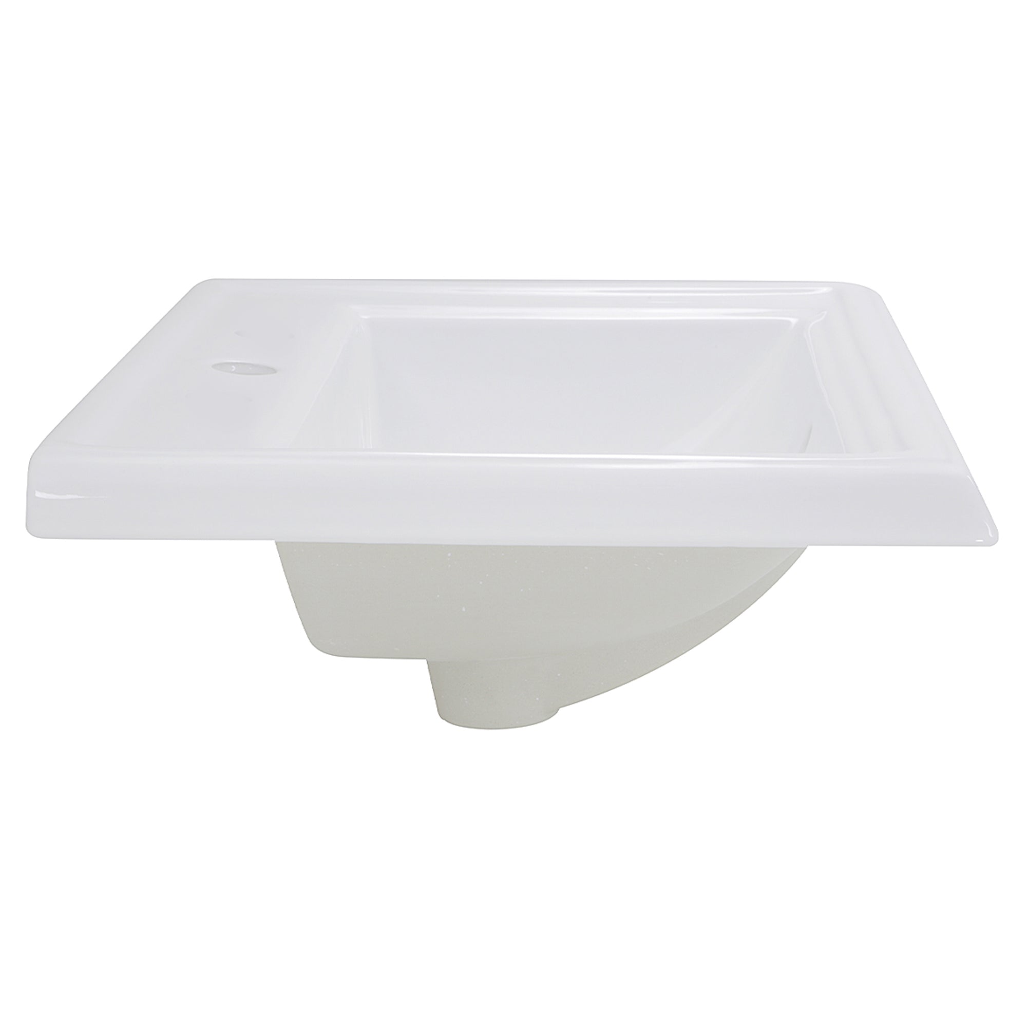 Nantucket Sinks Great Point 23" x 18.25" Rectangular Drop In/Topmount Ceramic - Vitreous China ADA Bathroom Sink, White, DI-2418-R1