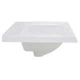 Nantucket Sinks Great Point 23" x 18.25" Rectangular Drop In/Topmount Ceramic - Vitreous China ADA Bathroom Sink with Accessories, White, DI-2418-R1