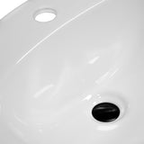 Nantucket Sinks Great Point 20.25" x 17.25" Oval Drop In/Topmount Ceramic - Vitreous China Bathroom Sink with Accessories, White, DI2017-1