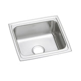 Elkay Lustertone Classic 19" Rectangular Stainless Steel Bar/Prep Sink, Lustrous Satin, 18 Gauge, DLFR191810PD