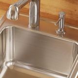 Elkay Lustertone Classic 17" Drop In/Topmount Stainless Steel Kitchen Sink, Lustrous Satin, 1 Faucet Hole, DLR1720101