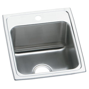 Alternate Image for Elkay Lustertone Classic 17" Drop In/Topmount Stainless Steel Kitchen Sink, Lustrous Satin, 1 Faucet Hole, DLR1720101