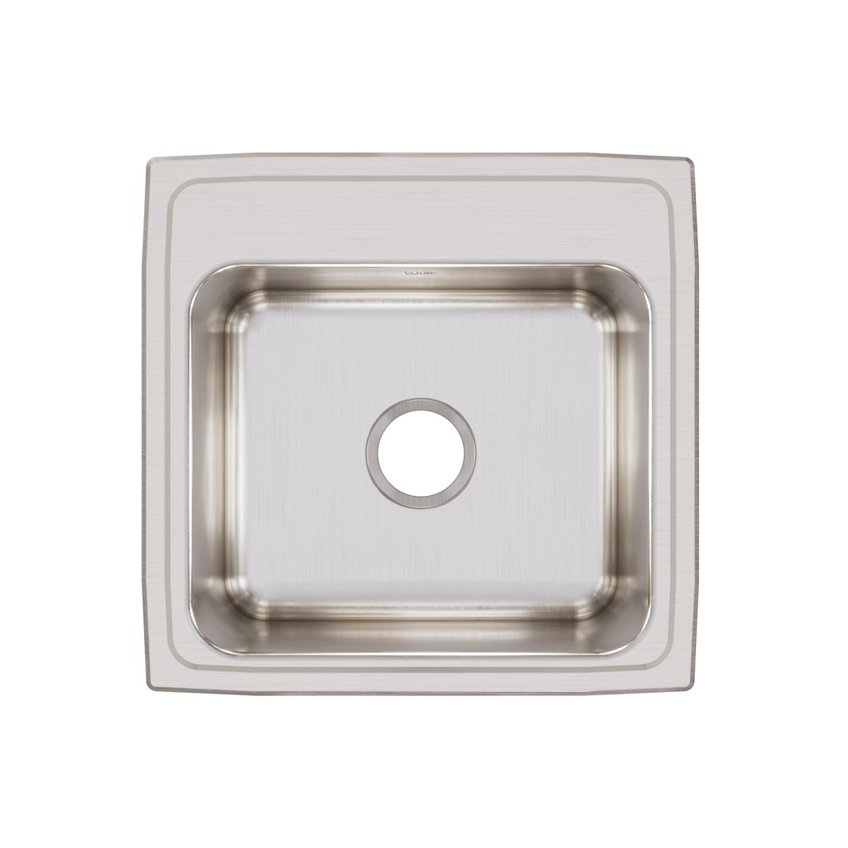 Elkay Lustertone Classic 20" Drop In/Topmount Stainless Steel Laundry/Utility Sink, Lustrous Satin, No Faucet Hole, DLR1919100