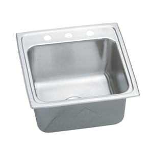 Alternate Image for Elkay Lustertone Classic 20" Drop In/Topmount Stainless Steel Laundry Sink, 3 Faucet Holes, DLRQ1919103