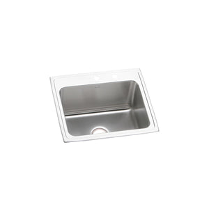 Alternate Image for Elkay Lustertone Classic 25" Drop In/Topmount Stainless Steel Kitchen Sink, Lustrous Satin, MR2 Faucet Holes, DLR252110MR2
