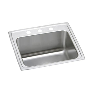 Alternate Image for Elkay Lustertone Classic 25" Drop In/Topmount Stainless Steel Kitchen Sink, Lustrous Satin, MR2 Faucet Holes, DLR252110PDMR2
