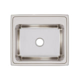 Elkay Lustertone Classic 25" Drop In/Topmount Stainless Steel Kitchen Sink, Lustrous Satin, No Faucet Hole, DLR2522100