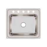 Elkay Lustertone Classic 25" Drop In/Topmount Stainless Steel Kitchen Sink, Lustrous Satin, 5 Faucet Holes, DLR2522105