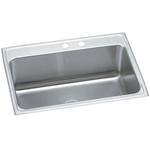 Alternate Image for Elkay Lustertone Classic 31" Drop In/Topmount Stainless Steel Kitchen Sink, Lustrous Satin, MR2 Faucet Holes, DLR312212MR2