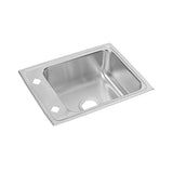 Elkay Lustertone Classic 22" Drop In/Topmount Stainless Steel ADA Classroom Sink, Lustrous Satin, 1 Faucet Hole, DRKADQ2217601