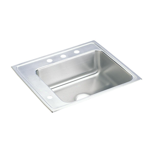 Elkay Lustertone Classic 22" Drop In/Topmount Stainless Steel ADA Classroom Sink, Lustrous Satin, 2 Faucet Holes, DRKAD222065L2