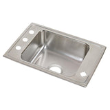 Elkay Lustertone Classic 25" Drop In/Topmount Stainless Steel ADA Classroom Sink, Lustrous Satin, 4 Faucet Holes, DRKAD2517604