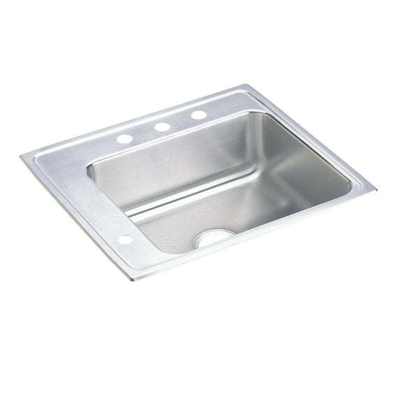 Elkay Lustertone Classic 22" Drop In/Topmount Stainless Steel ADA Classroom Sink, Lustrous Satin, 4 Faucet Holes, DRKAD222050L4