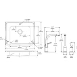 Elkay Lustertone Classic 28" Drop In/Topmount Stainless Steel ADA Classroom Sink Kit with Faucet, Lustrous Satin, 3 Faucet Holes, DRKAD282245LC