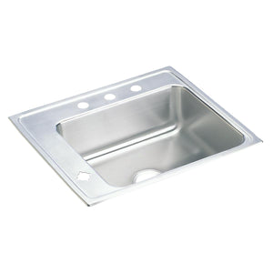 Alternate Image for Elkay Lustertone Classic 22" Drop In/Topmount Stainless Steel Classroom Sink, Lustrous Satin, 4 Faucet Holes, DRKR2220L4