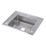 Elkay Lustertone Classic 28" Drop In/Topmount Stainless Steel ADA Classroom Sink, Lustrous Satin, R Faucet Holes, DRKAD282260R