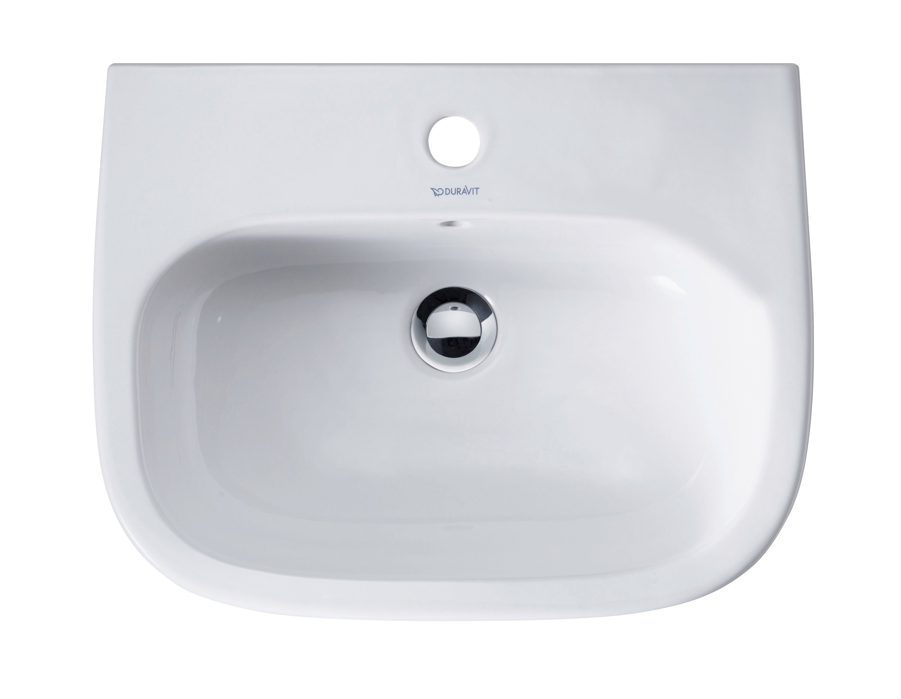 D-Code 21 5/8" Rectangular Wall Mounted Sink in White with Single Faucet Hole and with Overflow