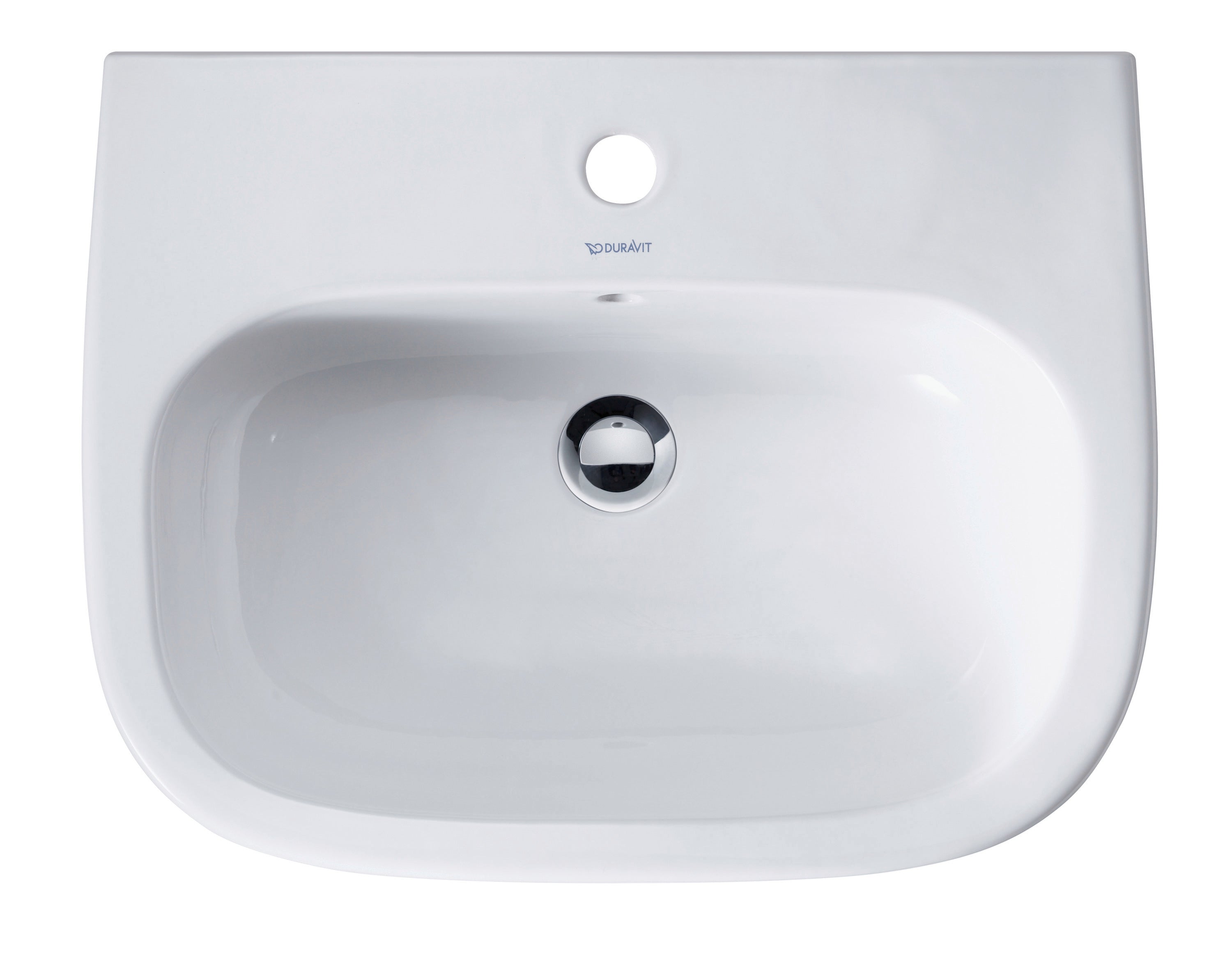 D-Code 23 5/8" Rectangular Wall Mounted Sink in White with Single Faucet Hole and with Overflow