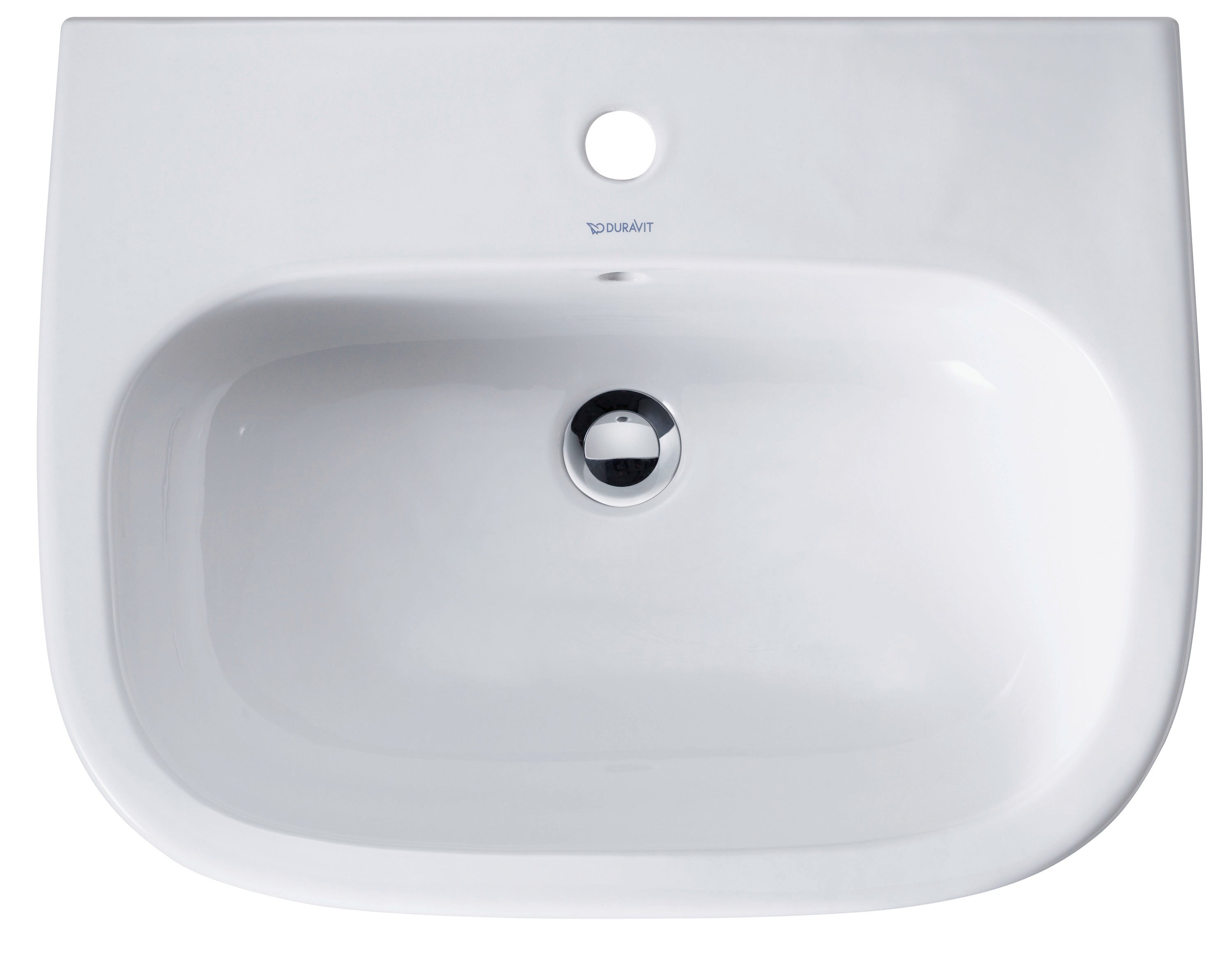 D-Code 23 5/8" Rectangular Wall Mounted Sink in White with Single Faucet Hole and with Overflow