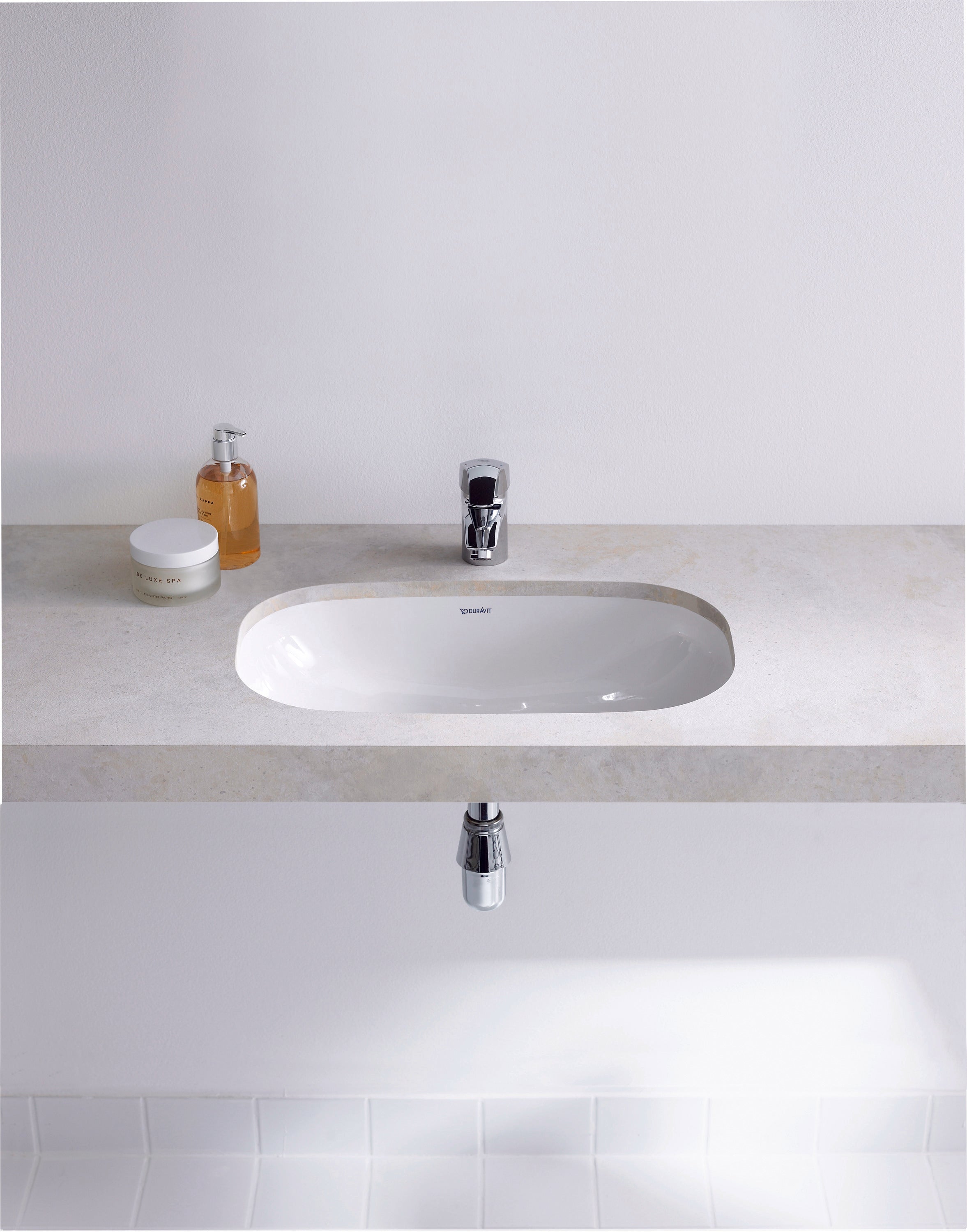 D-Code 22" Rectangular Undermount Sink in White with Overflow