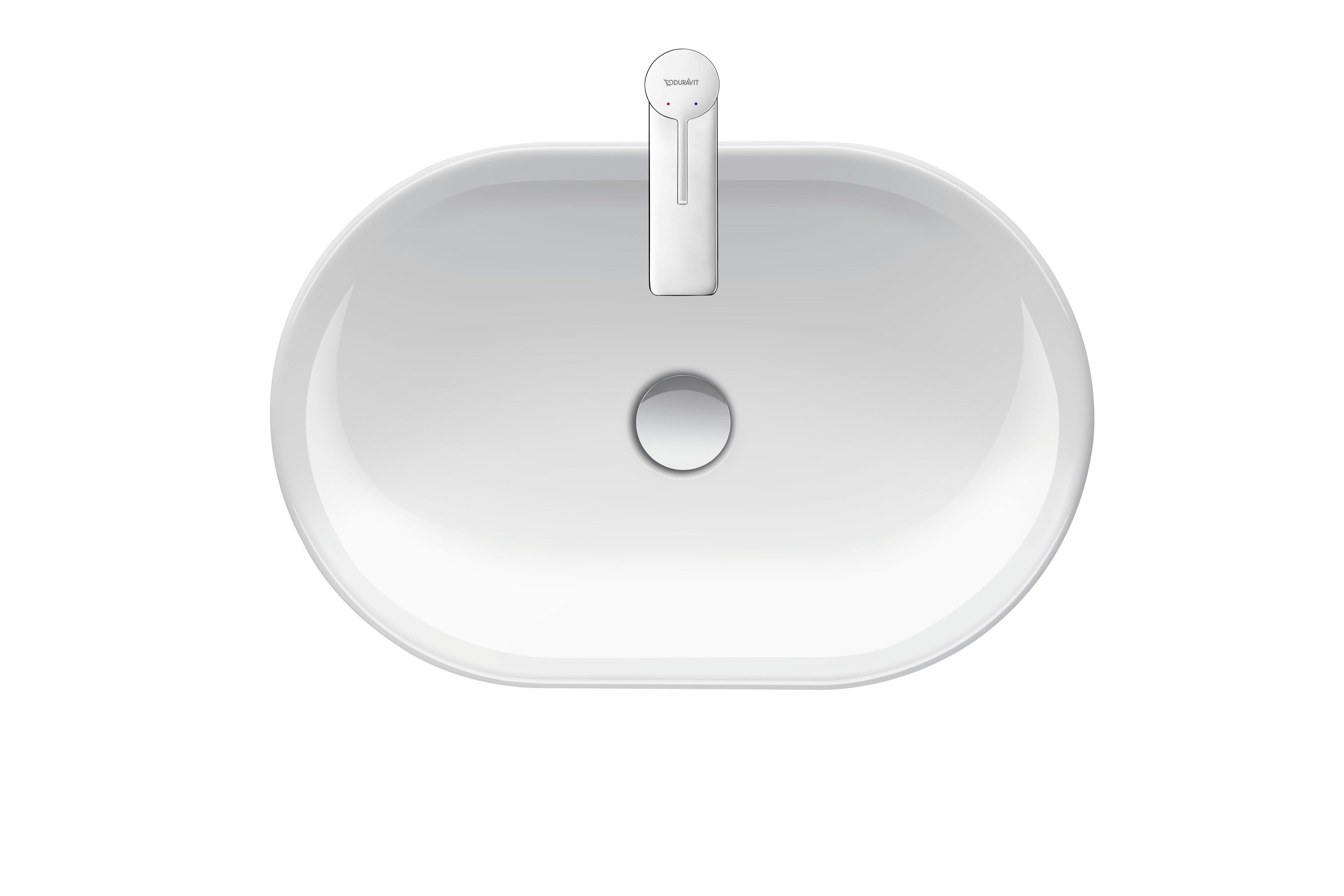D-Neo 23 5/8" Oval Vessel Sink in White