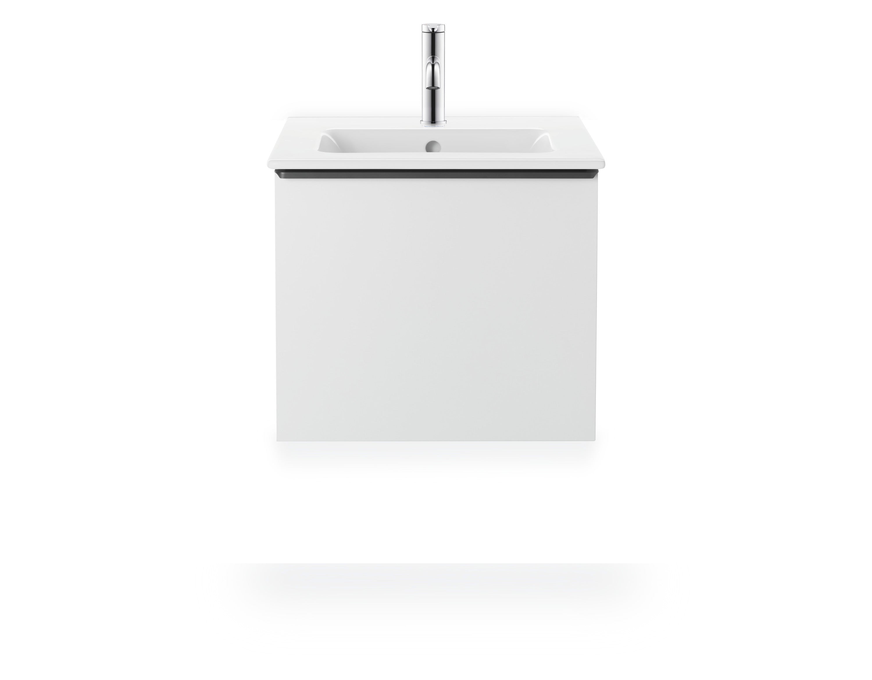 ME by Starck 20 7/8" Rectangular Wall Mounted Sink in White with Single Faucet Hole and with Overflow