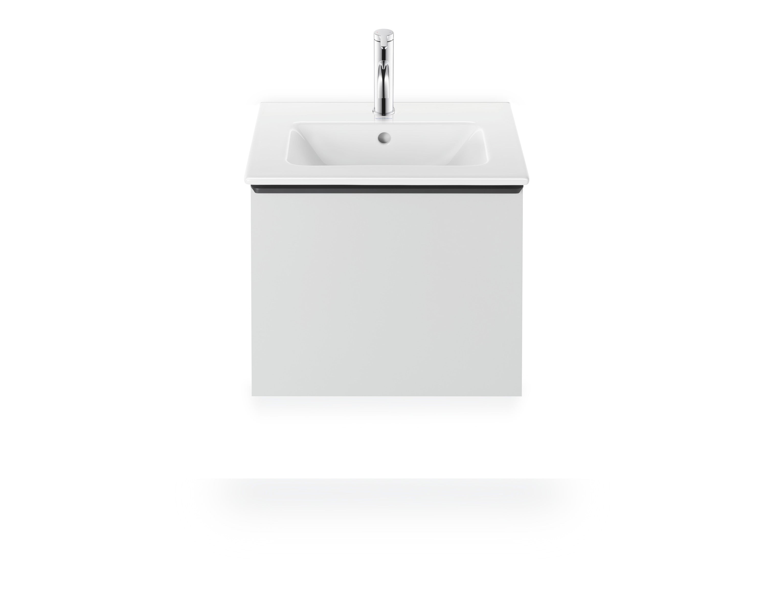 ME by Starck 20 7/8" Rectangular Wall Mounted Sink in White with Single Faucet Hole and with Overflow