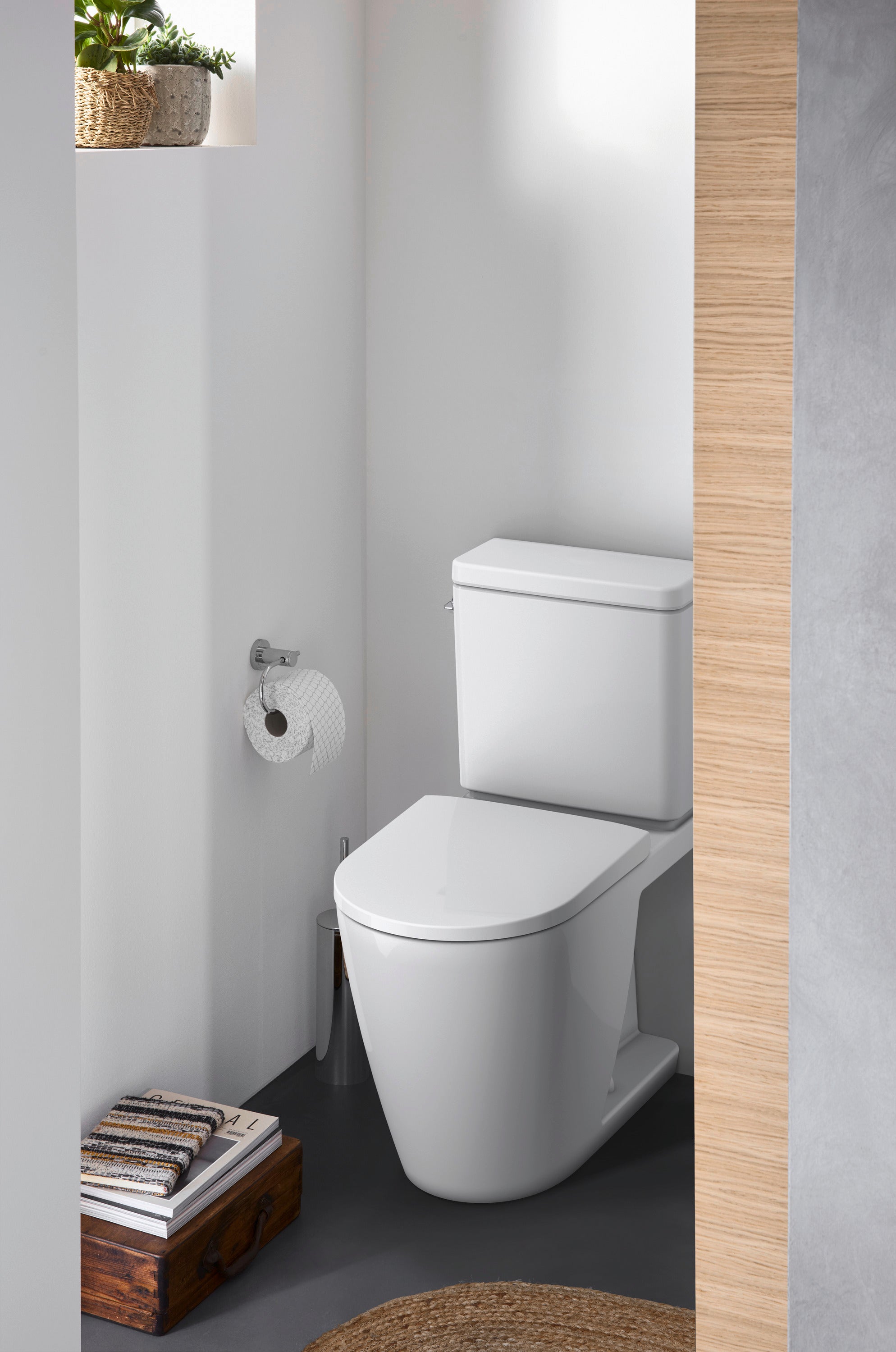 D-Neo 1.28 GPF Single Flush Rimless Elongated Toilet Bowl in White
