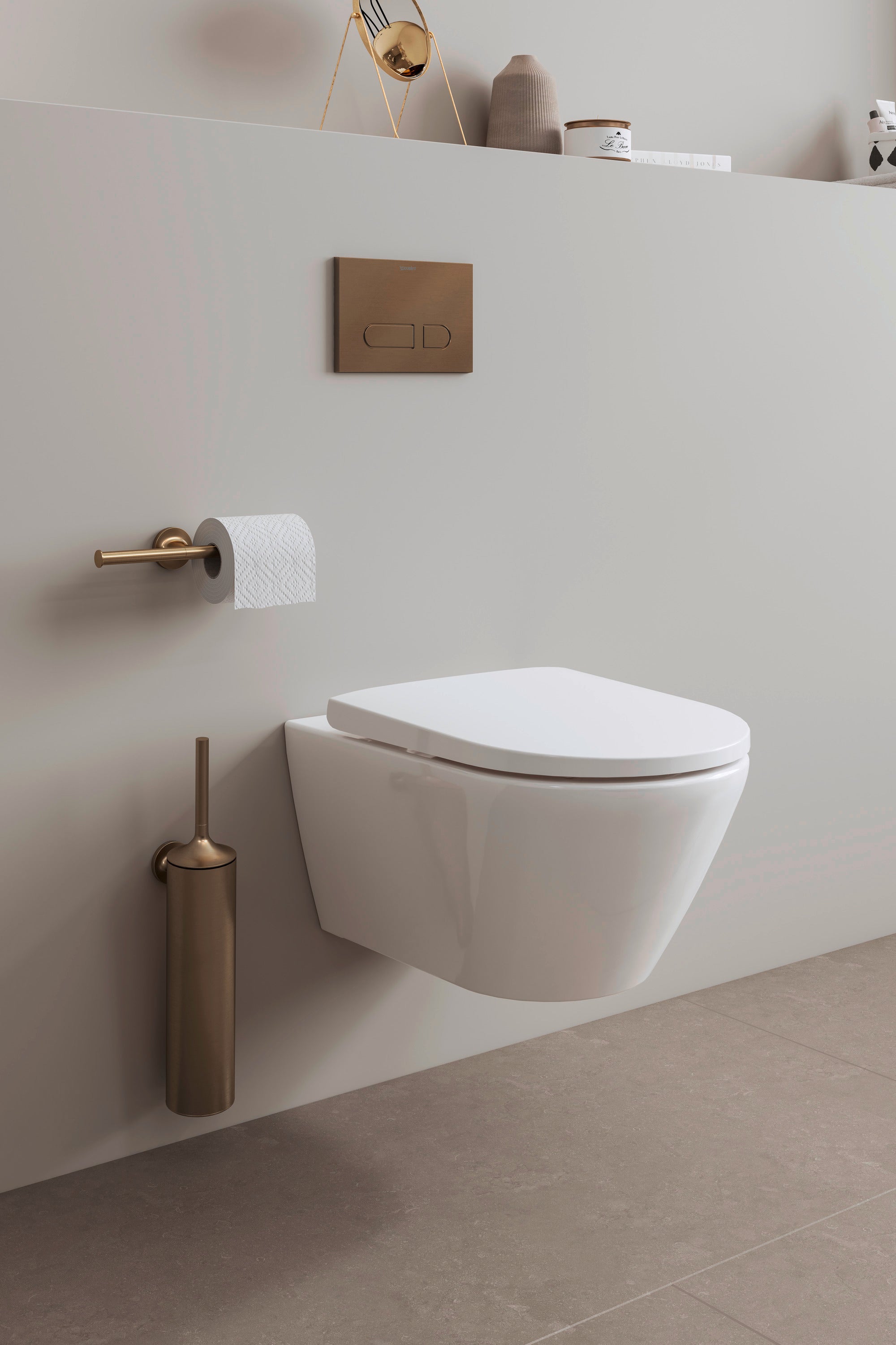 D-Neo 1.28/0.8 GPF Dual Flush Rimless ADA Compliant Round Wall Mounted Toilet in White