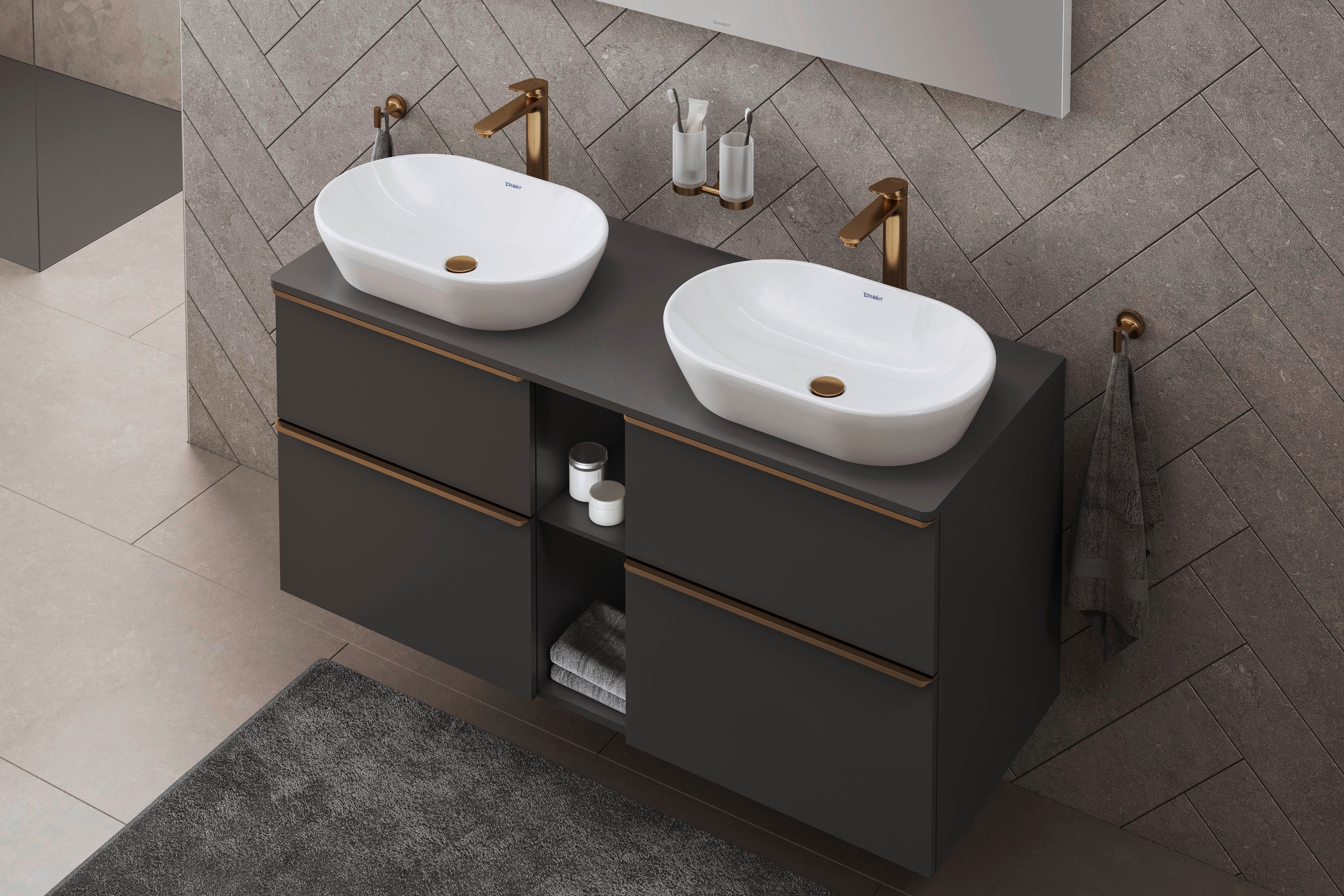 D-Neo 23 5/8" Oval Vessel Sink in White