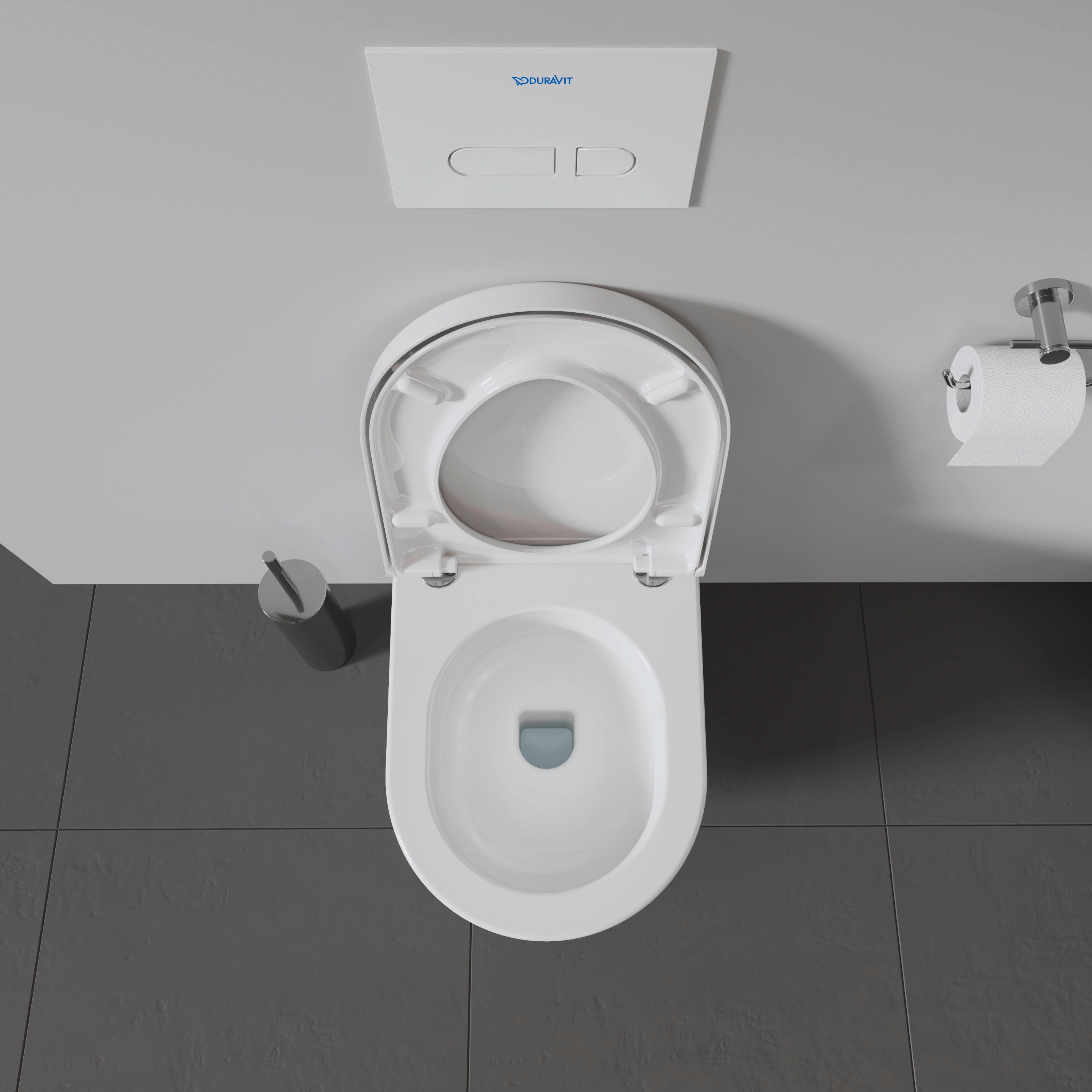 Darling New 1.6/0.8 GPF Dual Flush ADA Compliant Elongated Wall Mounted Toilet in White