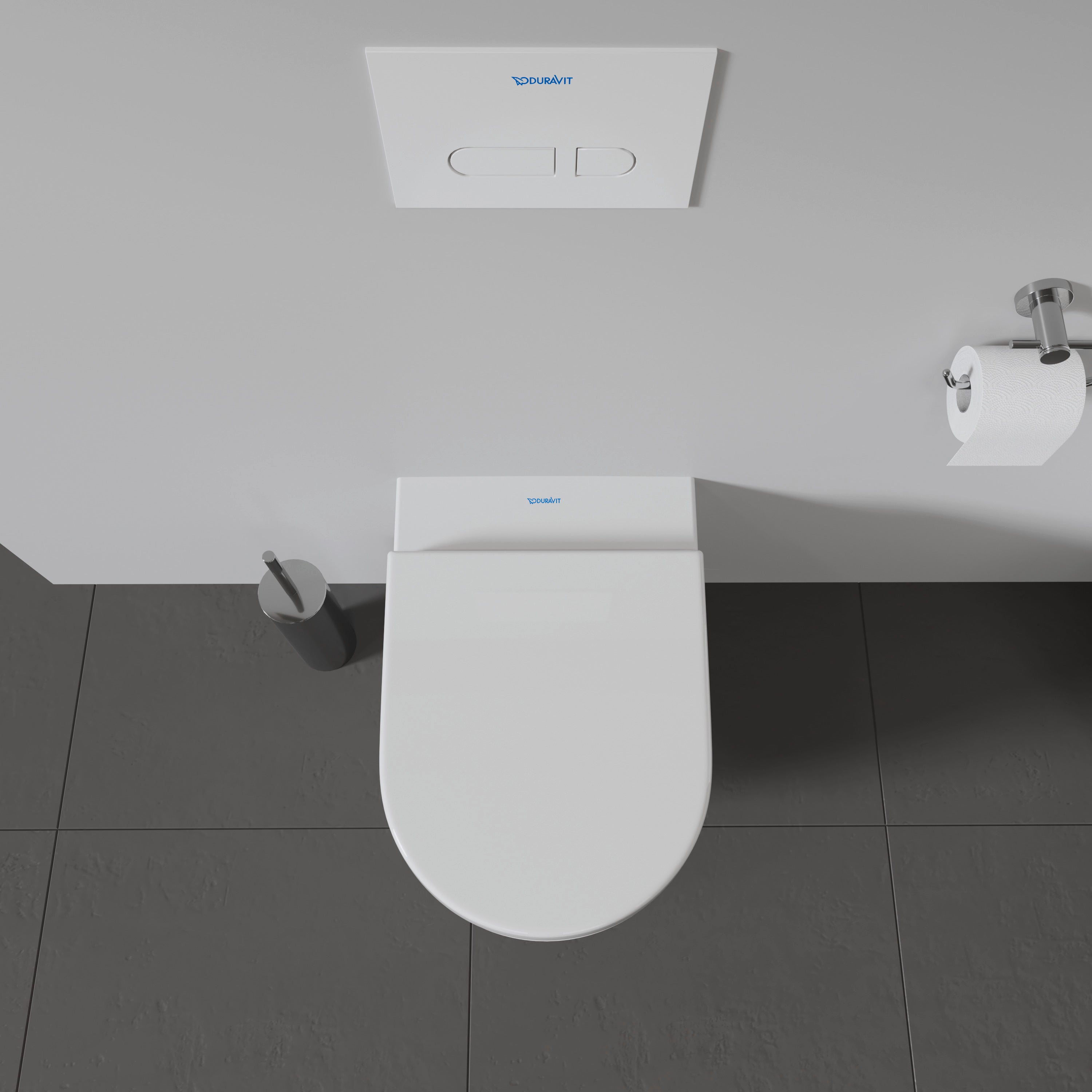 Darling New 1.6/0.8 GPF Dual Flush ADA Compliant Elongated Wall Mounted Toilet in White