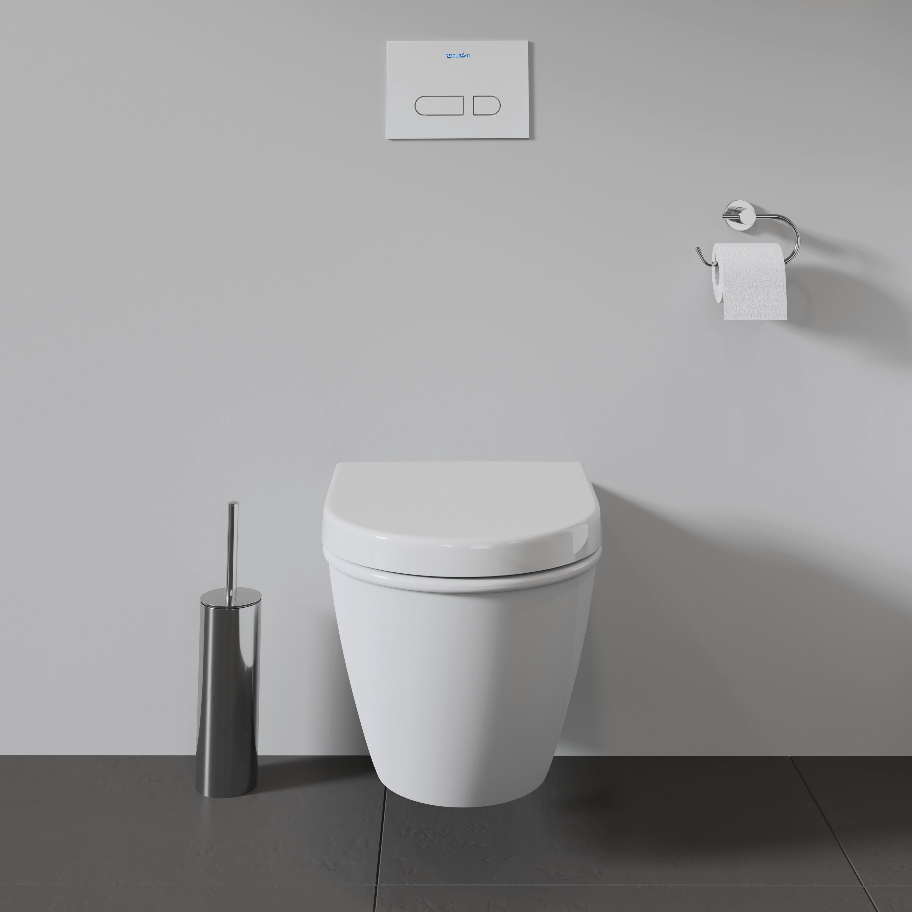 Darling New 1.6/0.8 GPF Dual Flush ADA Compliant Elongated Wall Mounted Toilet in White