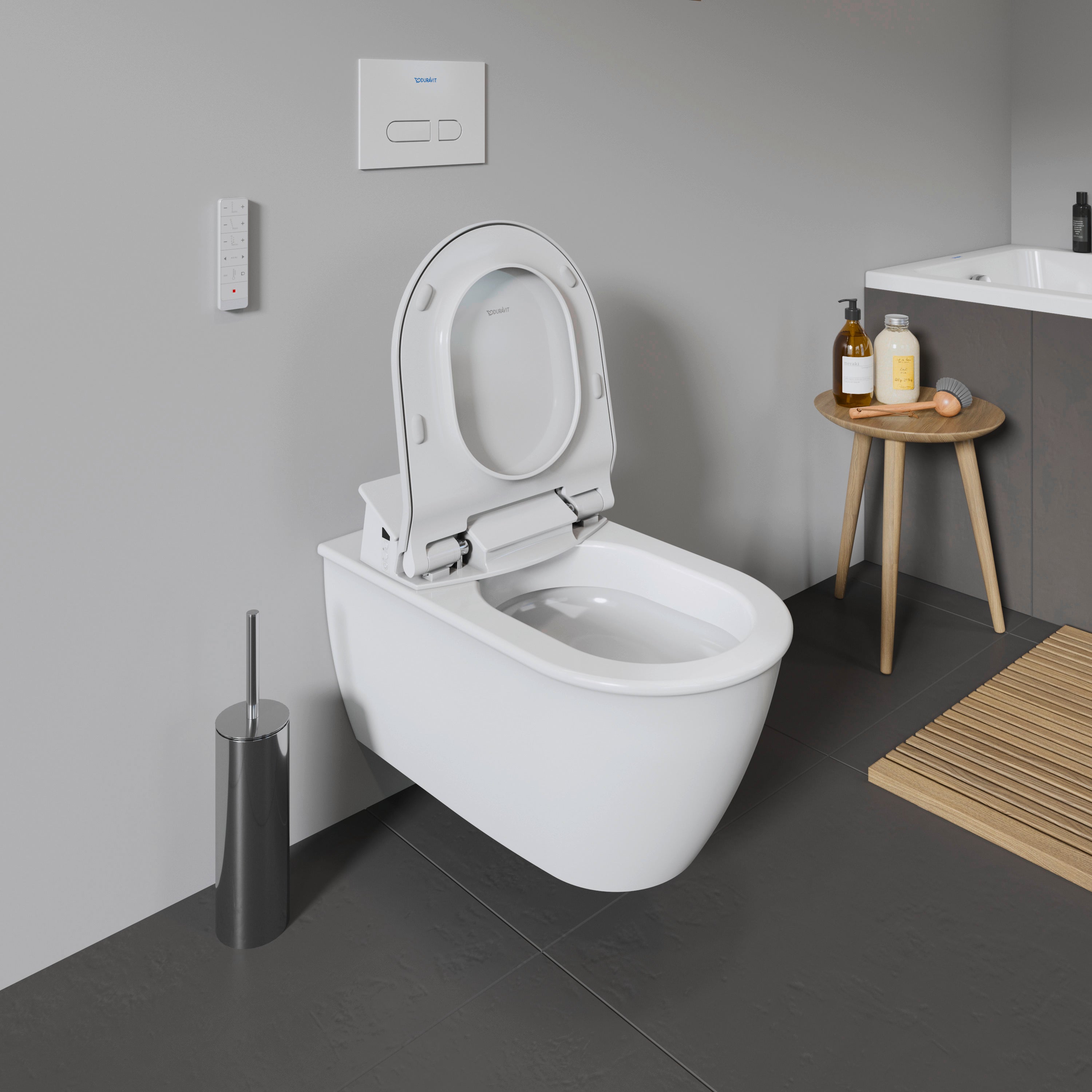 SensoWash Slim Elongated Bidet Toilet Seat in White, with Remote, Concealed Connections