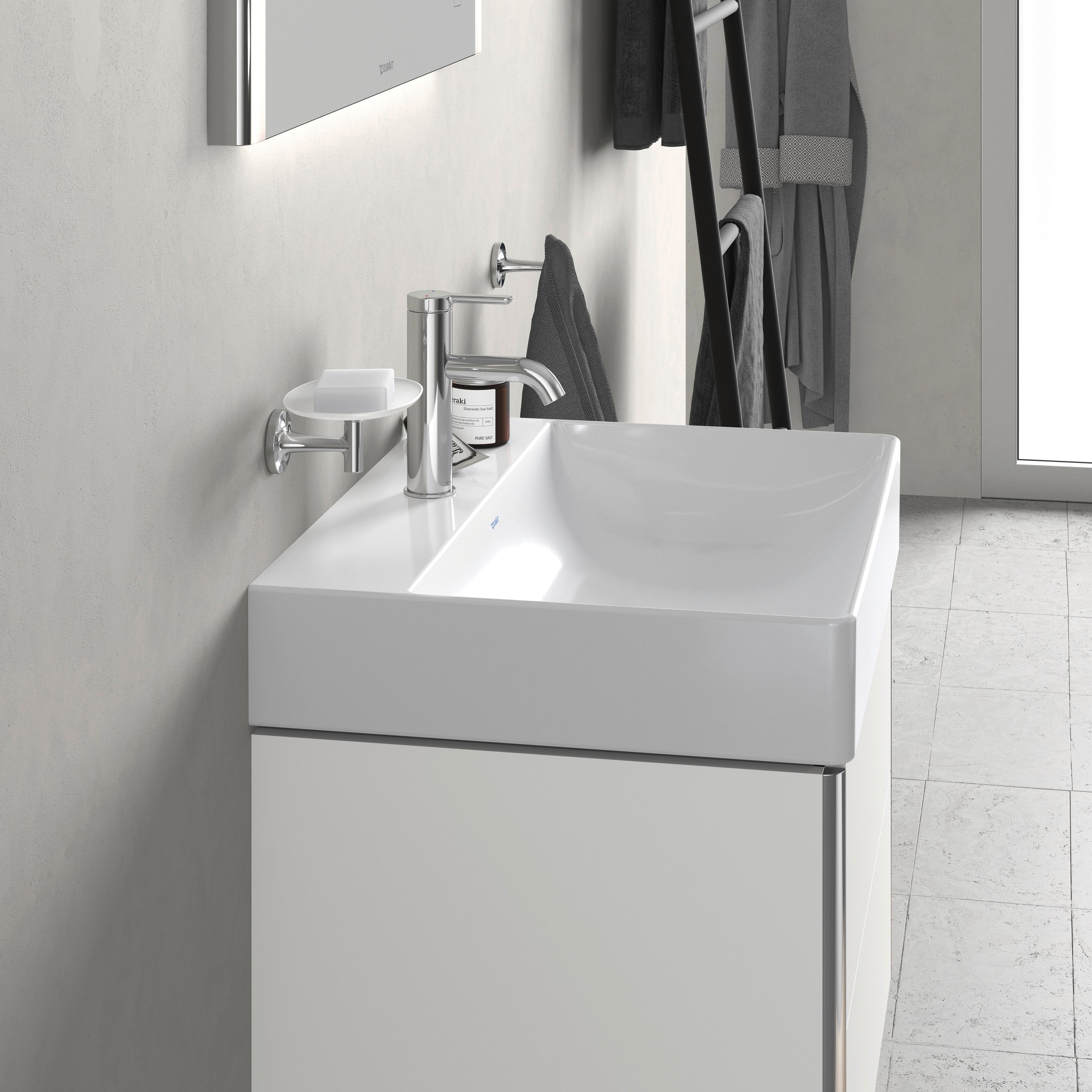 DuraSquare 23 5/8" Rectangular Wall Mounted Sink in White with Single Faucet Hole