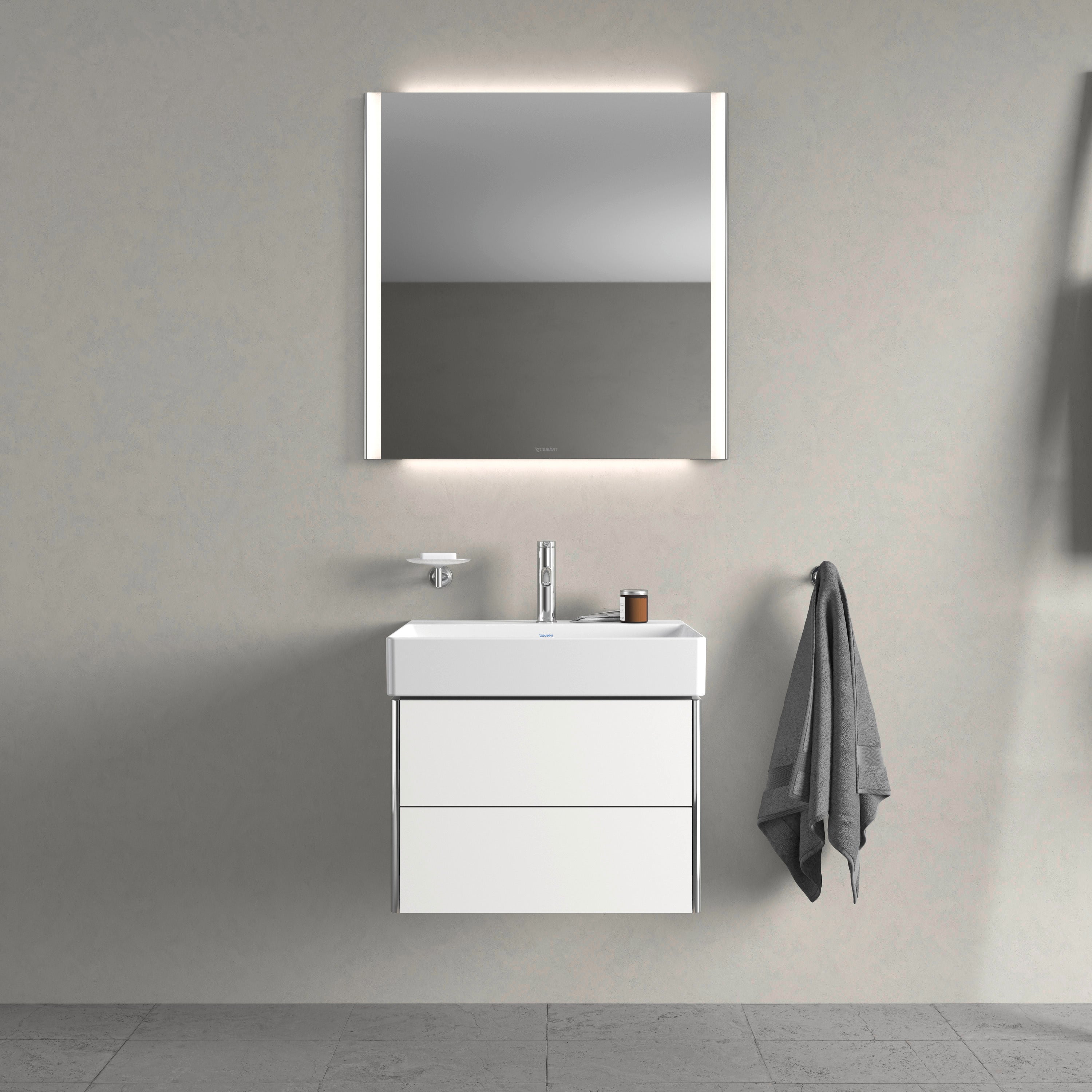 DuraSquare 23 5/8" Rectangular Wall Mounted Sink in White with Single Faucet Hole