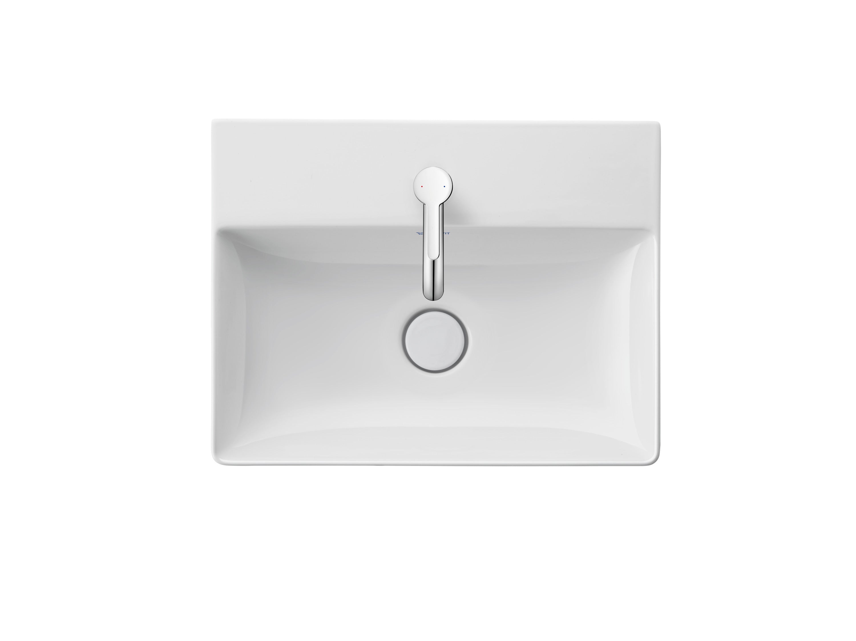 DuraSquare 19 5/8" Rectangular Vessel Sink in White with Single Faucet Hole