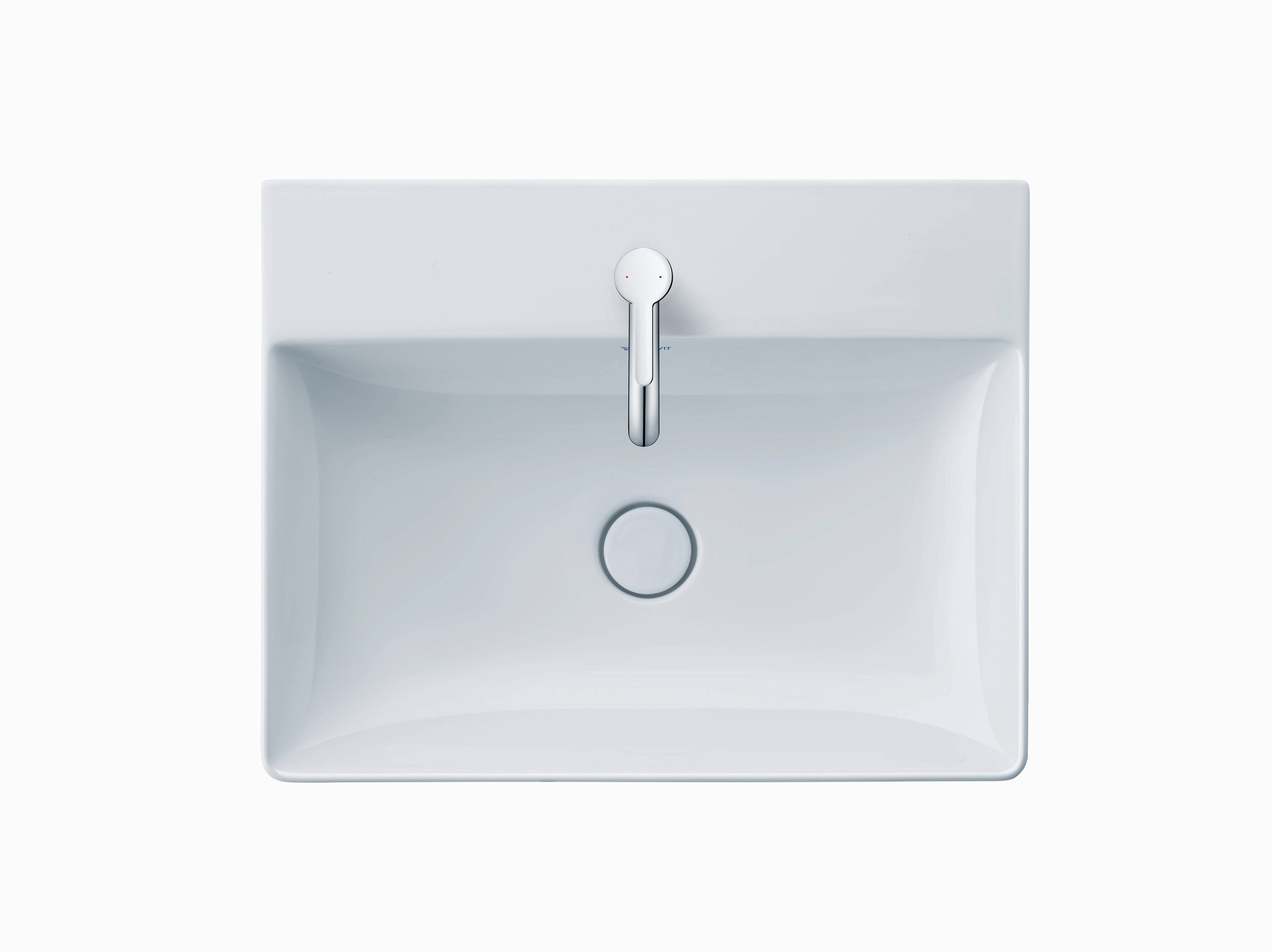 DuraSquare 23 5/8" Rectangular Wall Mounted Sink in White with Single Faucet Hole