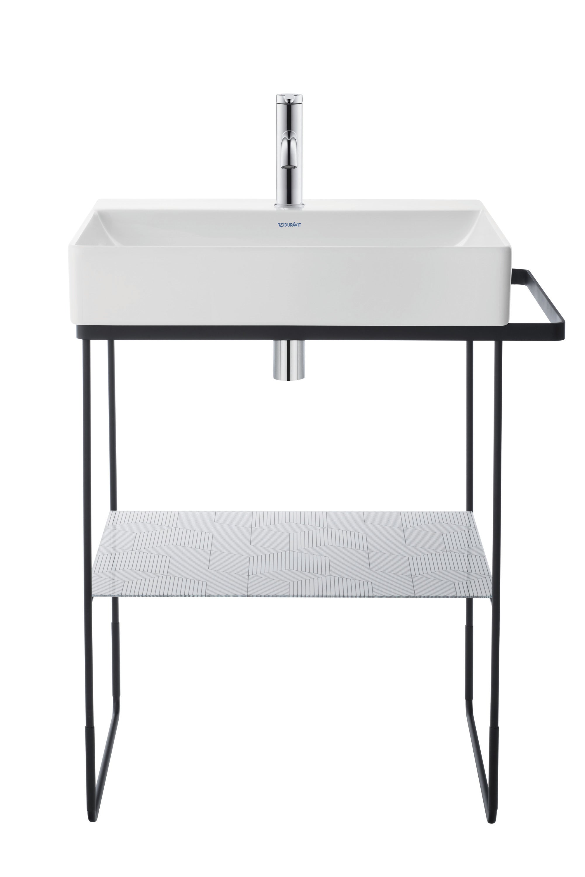 DuraSquare 23 5/8" Rectangular Wall Mounted Sink in White with Single Faucet Hole