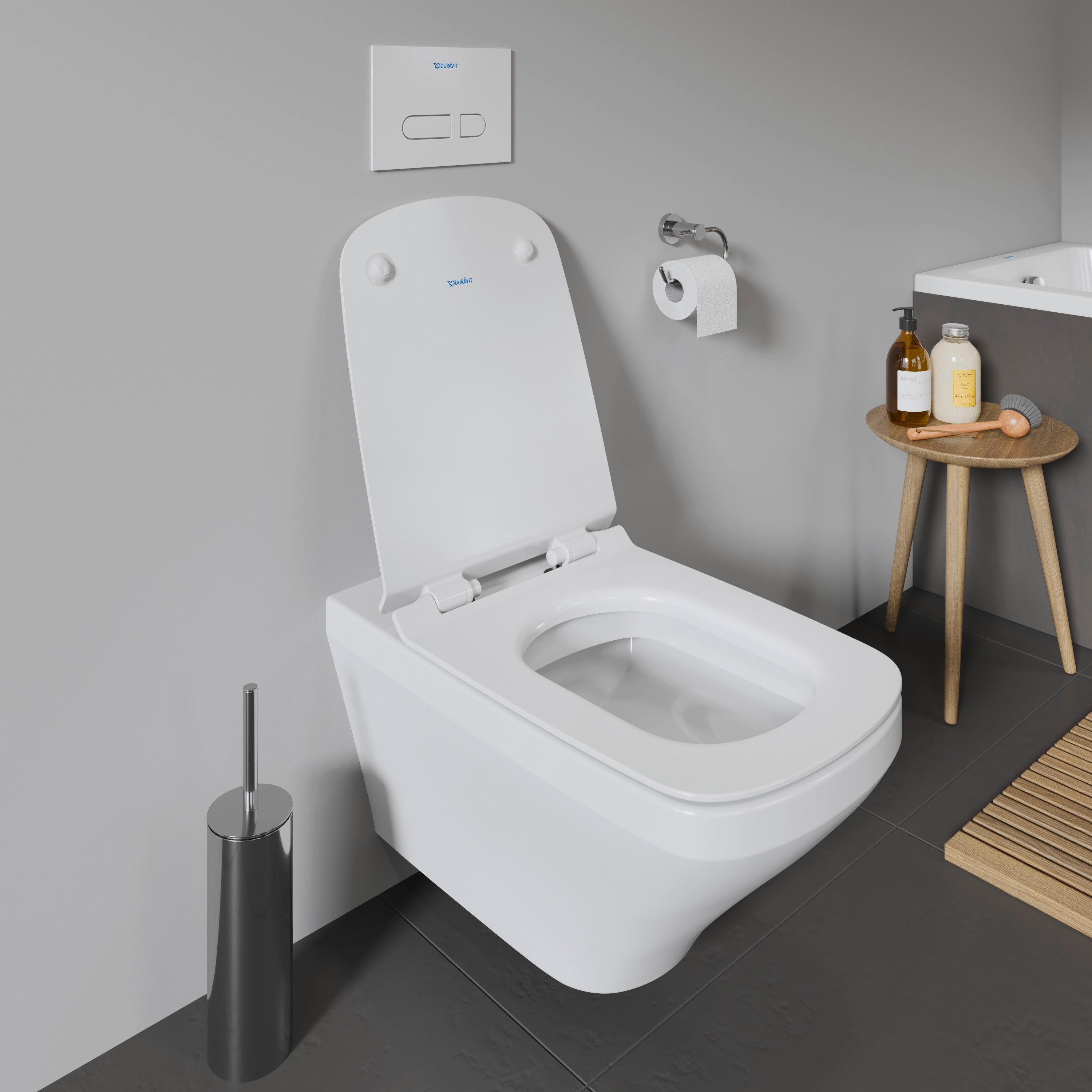 DuraStyle 1.6/0.8 GPF Dual Flush ADA Compliant Elongated Wall Mounted Toilet in White