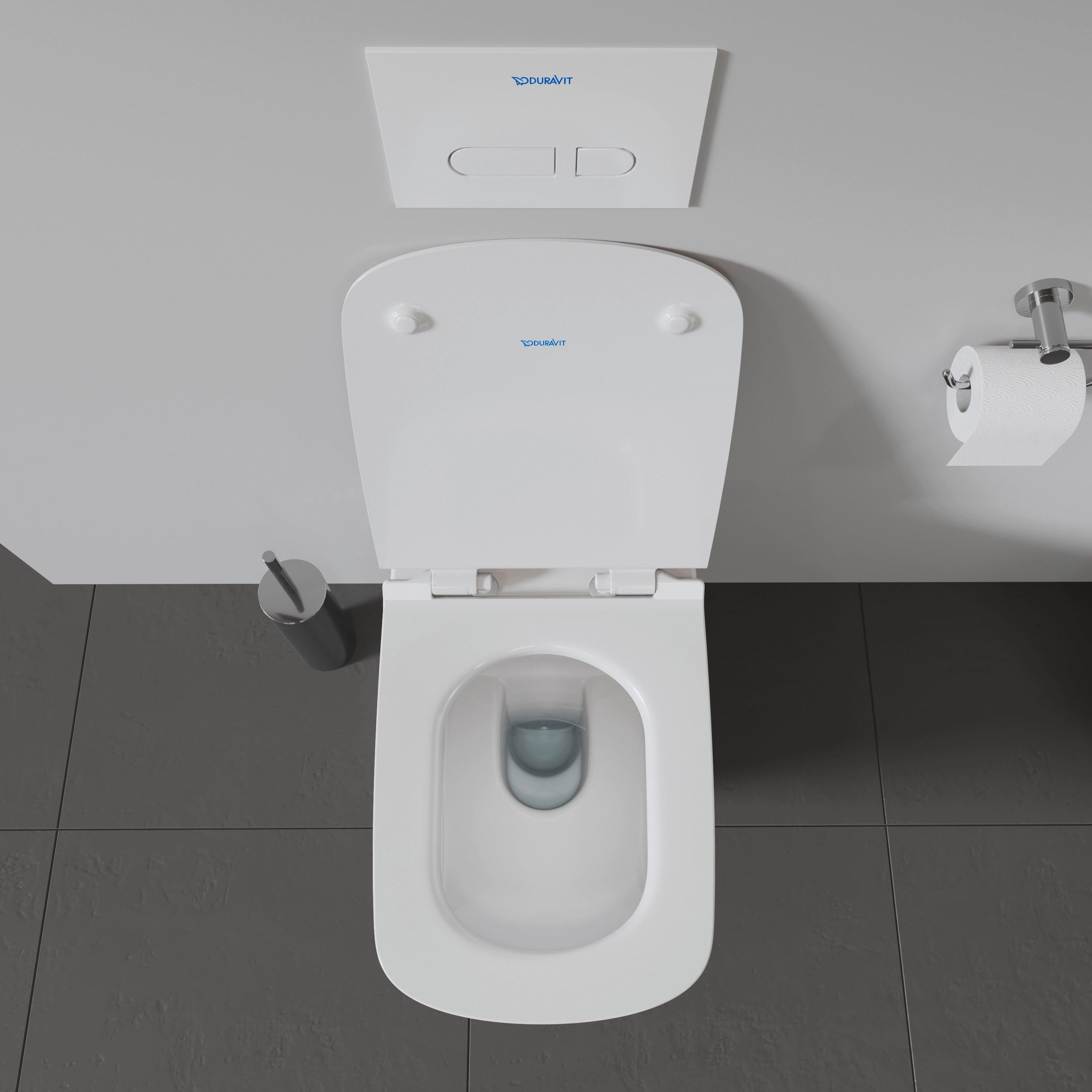 DuraStyle 1.6/0.8 GPF Dual Flush ADA Compliant Elongated Wall Mounted Toilet in White