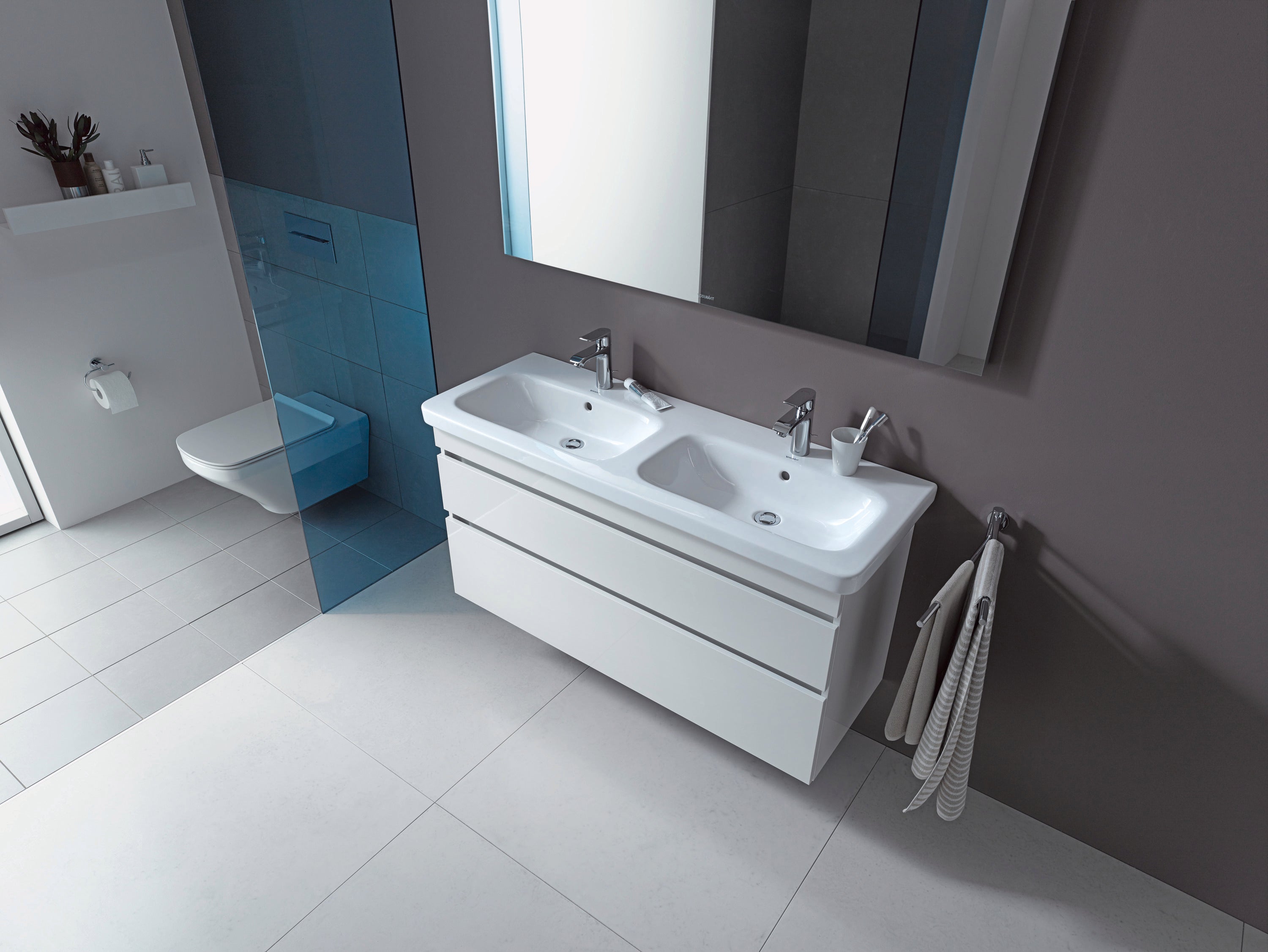 DuraStyle 1.6/0.8 GPF Dual Flush ADA Compliant Elongated Wall Mounted Toilet in White