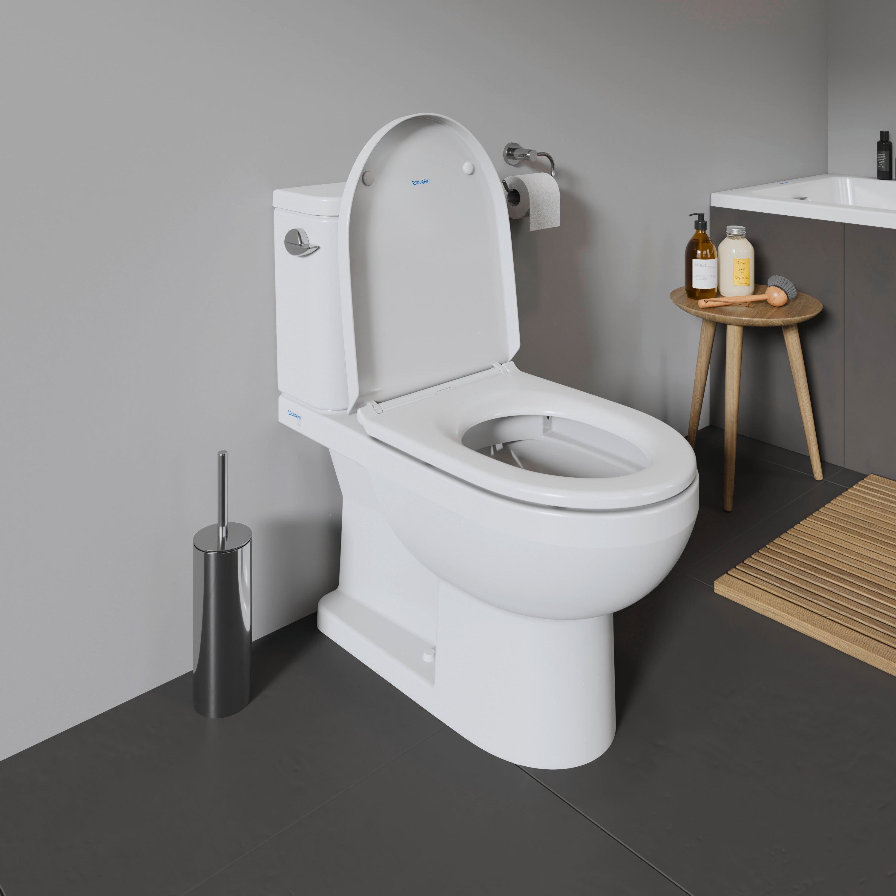 Duravit No.1 1.28 GPF Single Flush Rimless Elongated Toilet Bowl in White