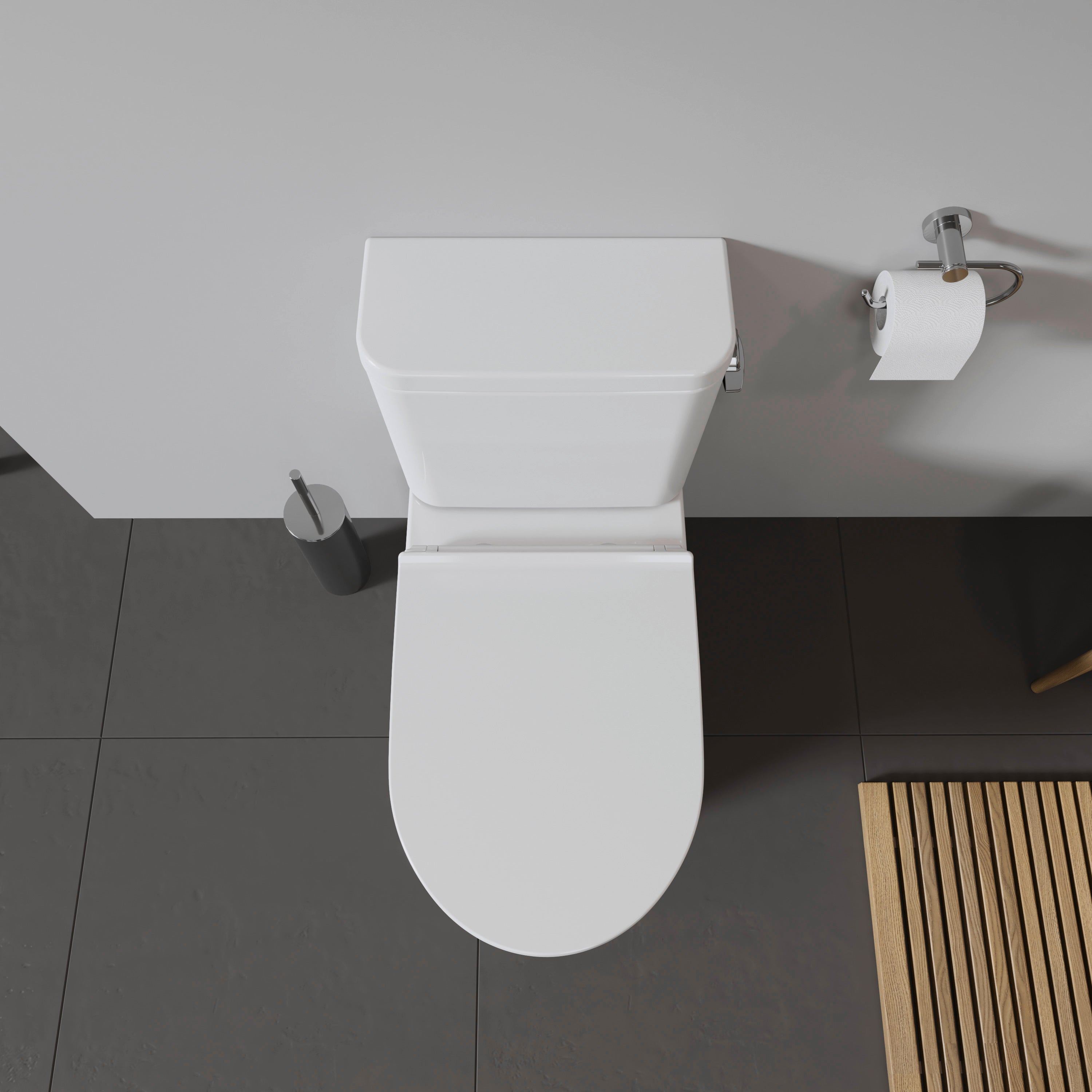 Duravit No.1 1.28 GPF Single Flush Toilet Tank in White with Right Lever Flush