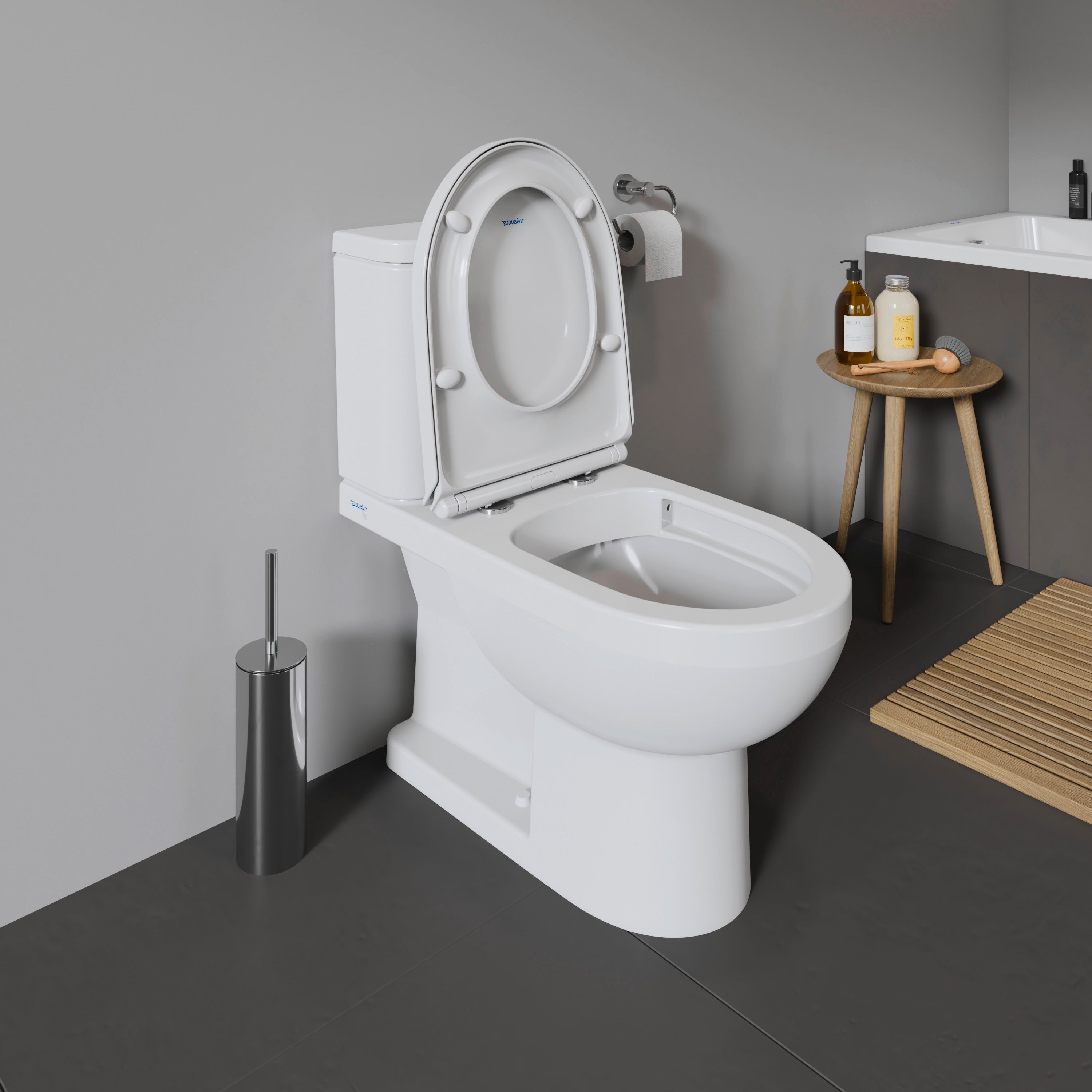 Duravit No.1 1.28 GPF Single Flush Toilet Tank in White with Right Lever Flush